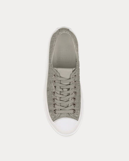 Givenchy City 4G Embroidered Canvas Storm Grey Low Top Sneakers - 2