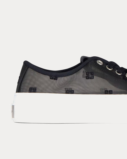 Givenchy City 4G Transparent Mesh Black / White Low Top Sneakers - 4