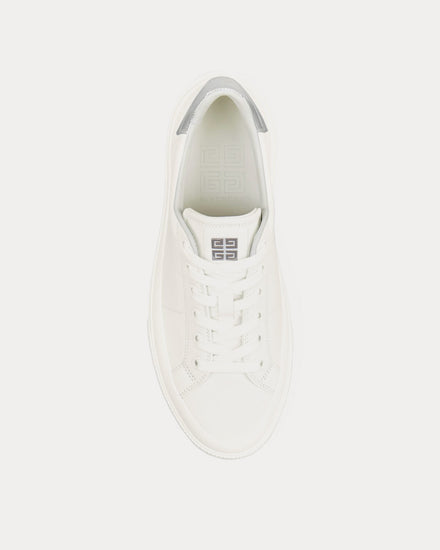 Givenchy City Leather White / Silvery Low Top Sneakers - 2