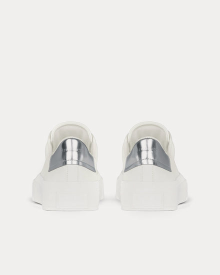 Givenchy City Leather White / Silvery Low Top Sneakers - 4