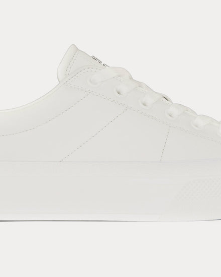 Givenchy City Leather White / Silvery Low Top Sneakers - 5