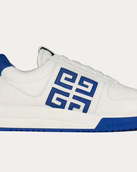 Givenchy G4 Leather White / Blue Low Top Sneakers - 5