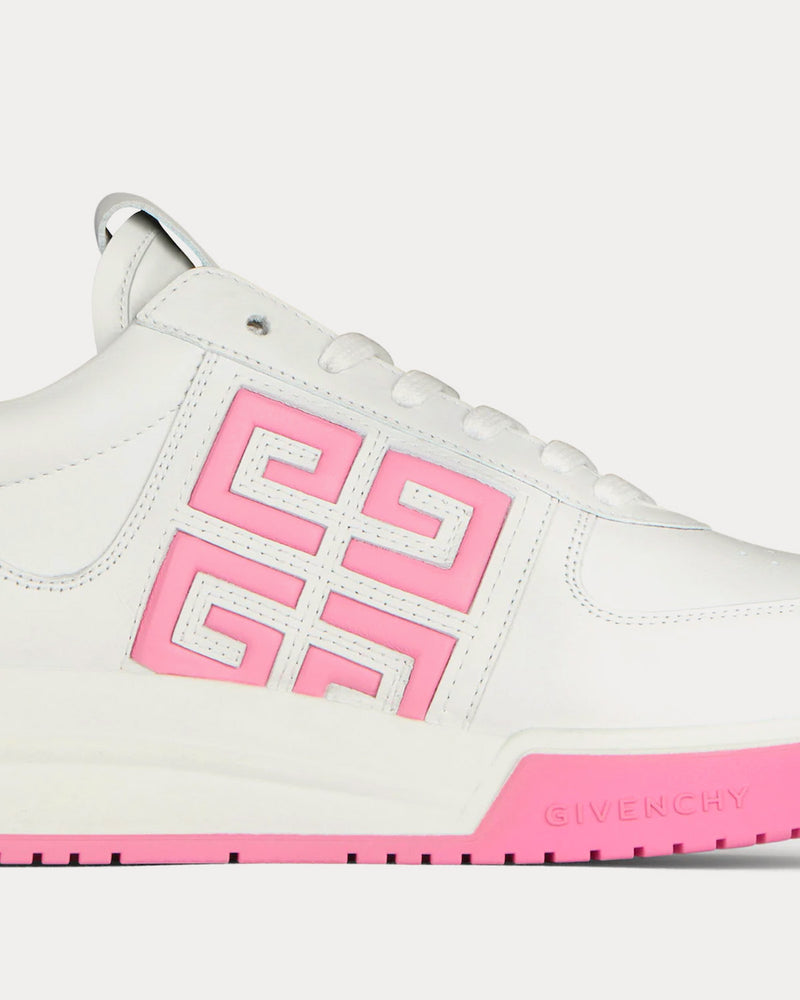 Givenchy G4 Leather White / Pink Low Top Sneakers - 5