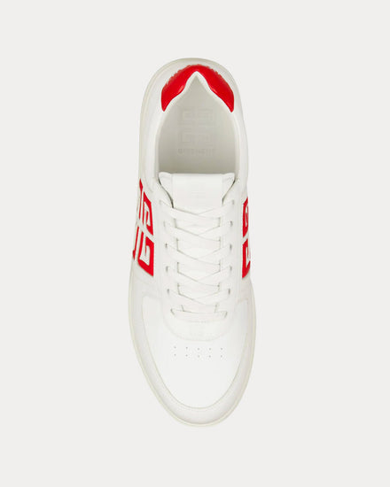Givenchy G4 Leather White / Red Low Top Sneakers - 2