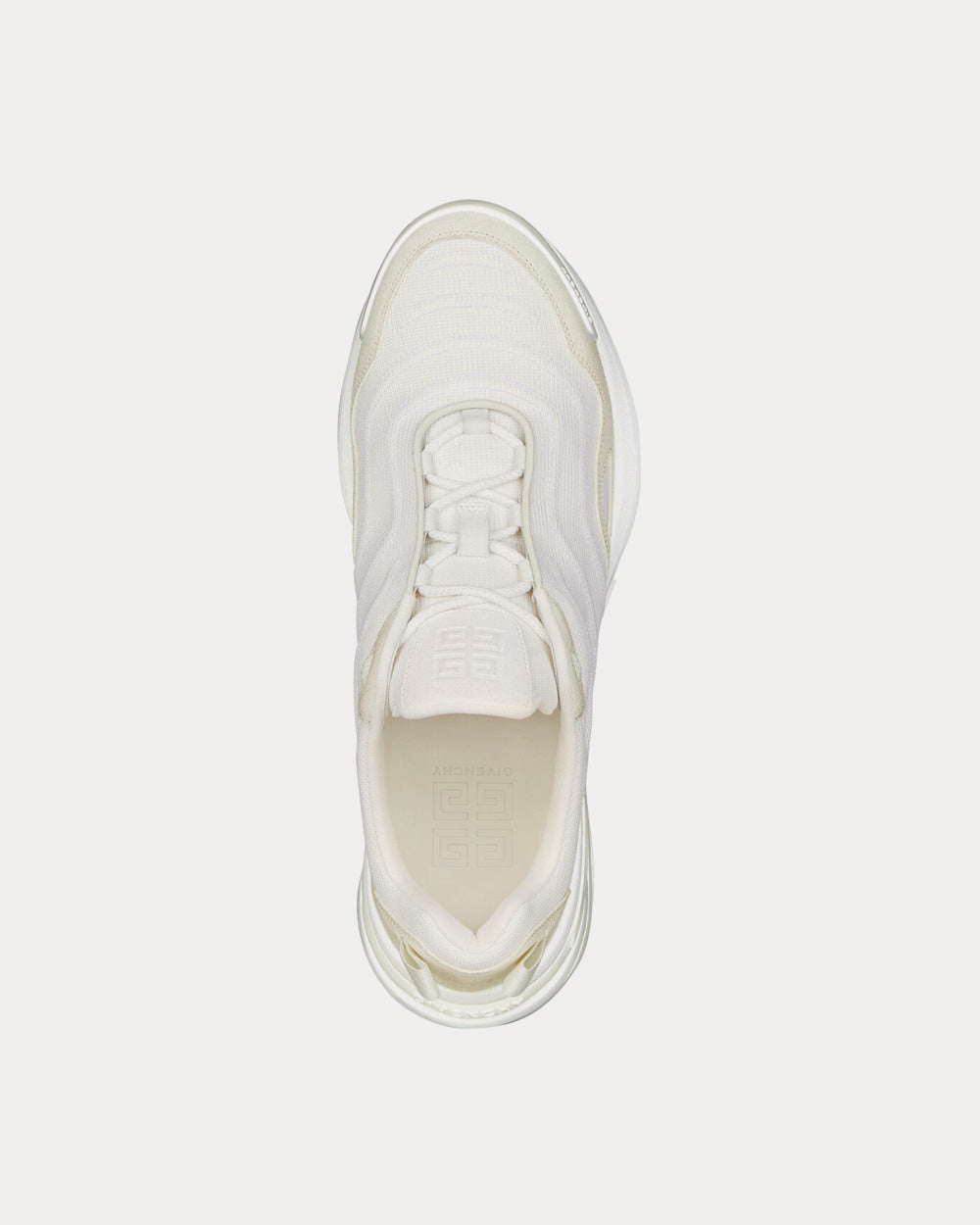 Givenchy - GIV 1 Light Technical Canvas & Suede White Low Top Sneakers