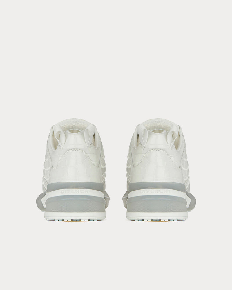 Givenchy GIV 1 Crocodile Effect Leather White Low Top Sneakers - 5