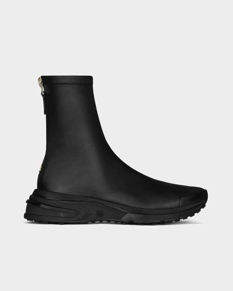 Givenchy GIV 1 Socks in Stretch Leather Black High Top Sneakers - 1
