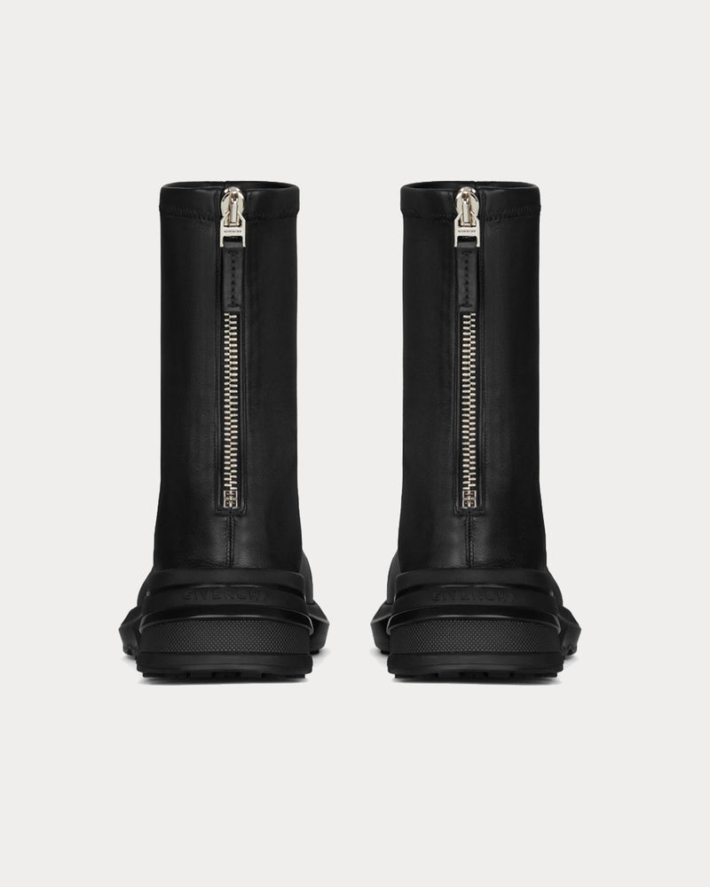 Givenchy GIV 1 Socks in Stretch Leather Black High Top Sneakers - 3