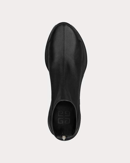 Givenchy GIV 1 Socks in Stretch Leather Black High Top Sneakers - 4