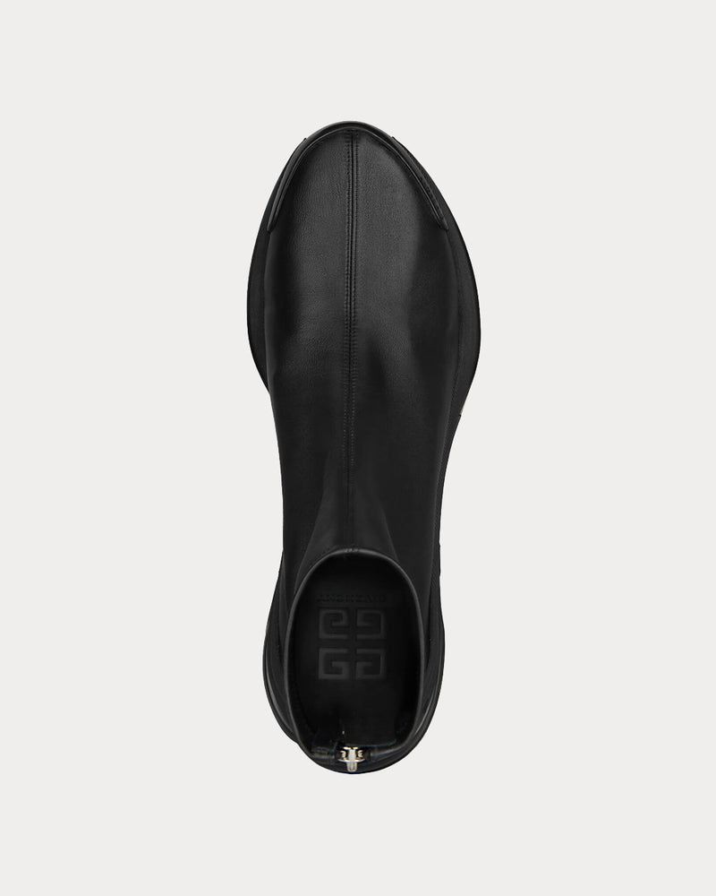Givenchy GIV 1 Socks in Stretch Leather Black High Top Sneakers - 4