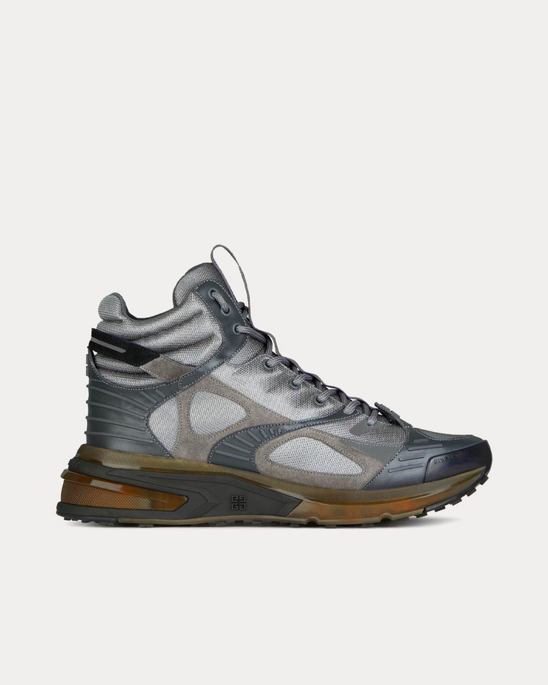 Givenchy GIV 1 TR Mesh, Suede & Leather Graphite High Top Sneakers - 1