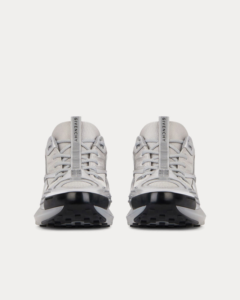 Givenchy GIV 1 TR Mesh & Metallized Leather Silver Low Top Sneakers - 3