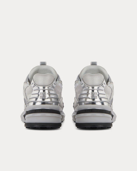 Givenchy GIV 1 TR Mesh & Metallized Leather Silver Low Top Sneakers - 4