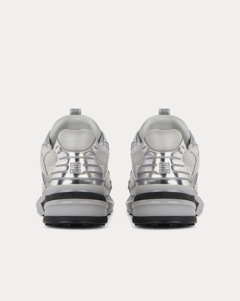 Givenchy GIV 1 TR Mesh & Metallized Leather Silver Low Top Sneakers - 4