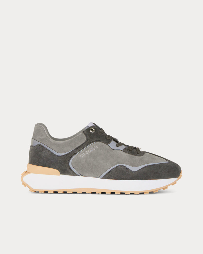 Givenchy GIV Runner Suede & Leather Light Grey / Dark Grey Low Top Sneakers - 1