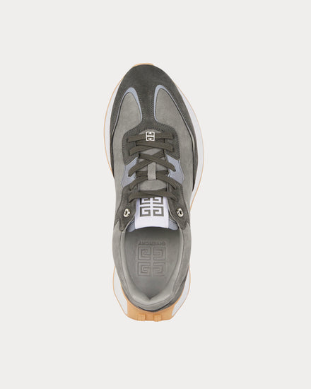 Givenchy GIV Runner Suede & Leather Light Grey / Dark Grey Low Top Sneakers - 2
