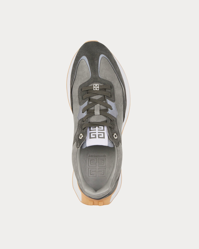 Givenchy GIV Runner Suede & Leather Light Grey / Dark Grey Low Top Sneakers - 2