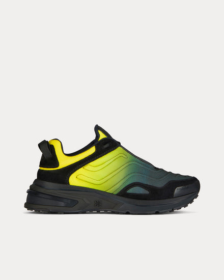 Givenchy GIV 1 Light Mesh & Suede Black / Gradient Yellow Low Top Sneakers - 1