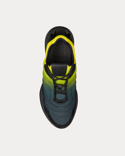 Givenchy GIV 1 Light Mesh & Suede Black / Gradient Yellow Low Top Sneakers - 2