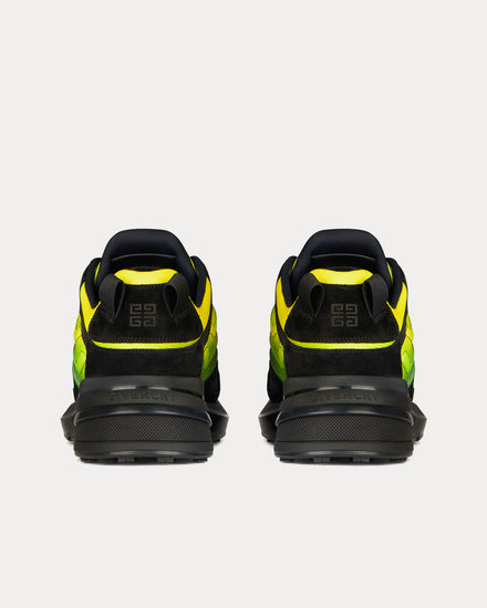 Givenchy GIV 1 Light Mesh & Suede Black / Gradient Yellow Low Top Sneakers - 4