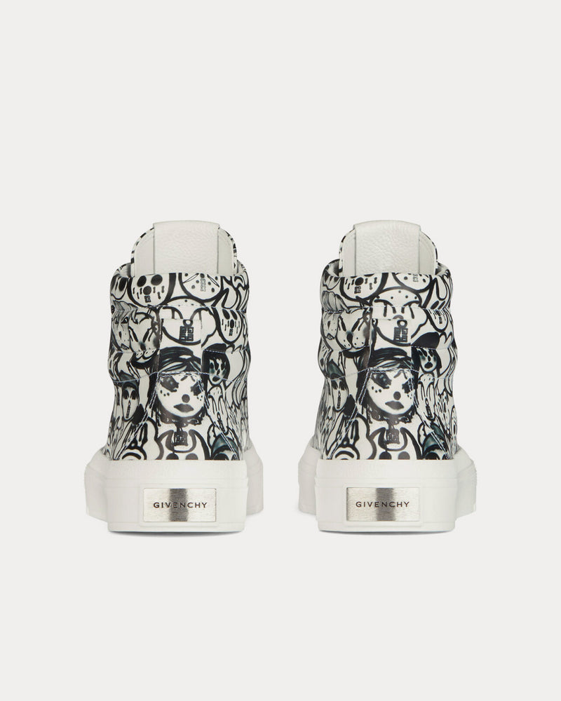 Givenchy x Chito City with Tag Effect Prints White High Top Sneakers - 4