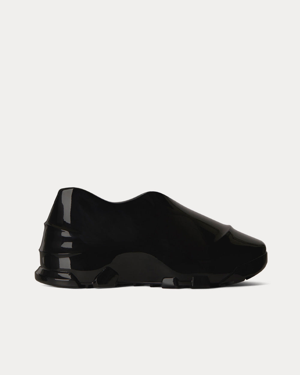 Givenchy Men's Monumental Mallow Shiny Rubber Black Slip On Sneakers