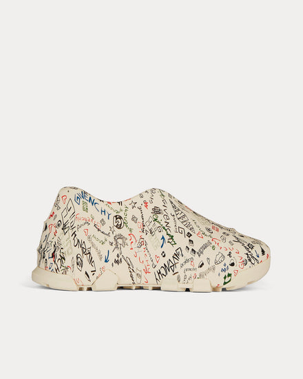 Givenchy Monumental Mallow Graffiti Print Rubber Multicolour Slip On Sneakers - 1