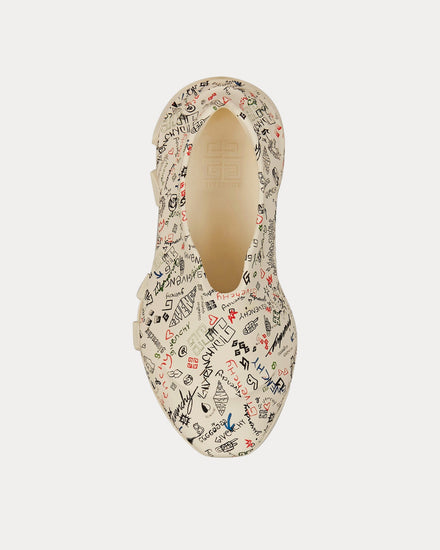 Givenchy Monumental Mallow Graffiti Print Rubber Multicolour Slip On Sneakers - 2