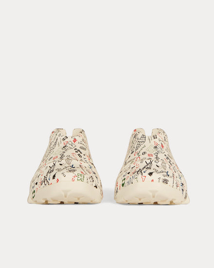 Givenchy Monumental Mallow Graffiti Print Rubber Multicolour Slip On Sneakers - 3