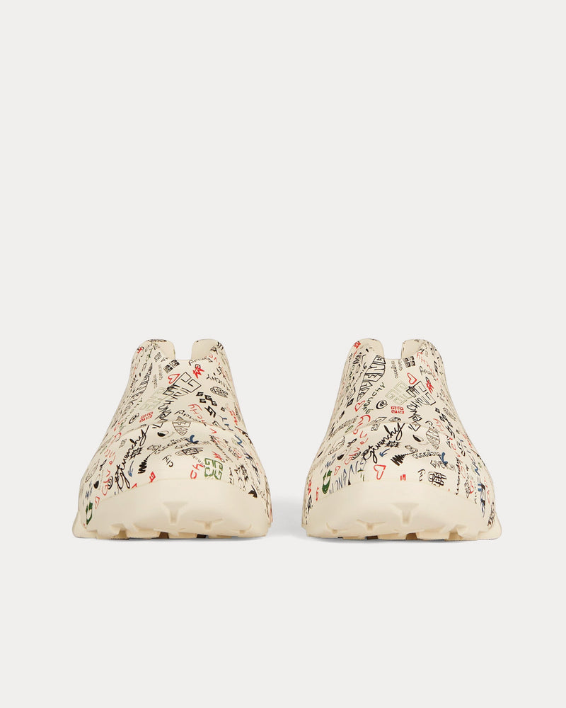 Givenchy Monumental Mallow Graffiti Print Rubber Multicolour Slip On Sneakers - 3