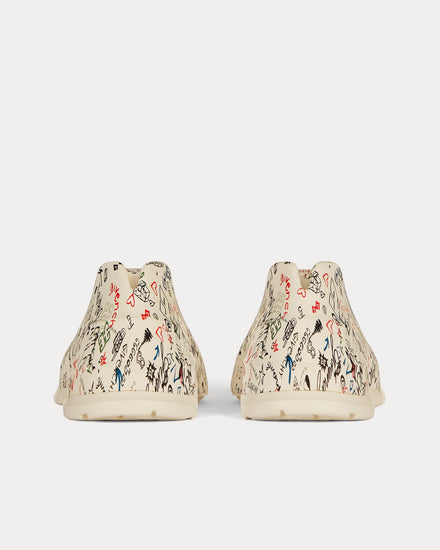 Givenchy Monumental Mallow Graffiti Print Rubber Multicolour Slip On Sneakers - 4