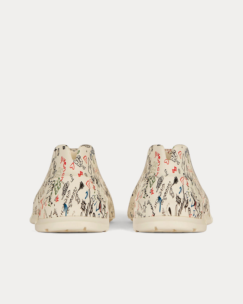 Givenchy Monumental Mallow Graffiti Print Rubber Multicolour Slip On Sneakers - 4