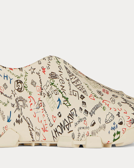 Givenchy Monumental Mallow Graffiti Print Rubber Multicolour Slip On Sneakers - 6