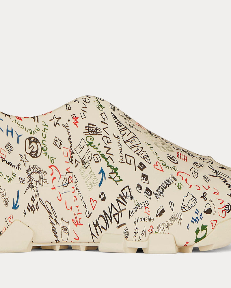 Givenchy Monumental Mallow Graffiti Print Rubber Multicolour Slip On Sneakers - 6