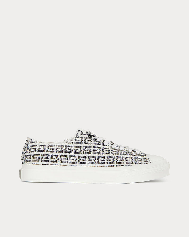 Givenchy Sneakers City in 4G Jacquard Black & White Low Top Sneakers - 1