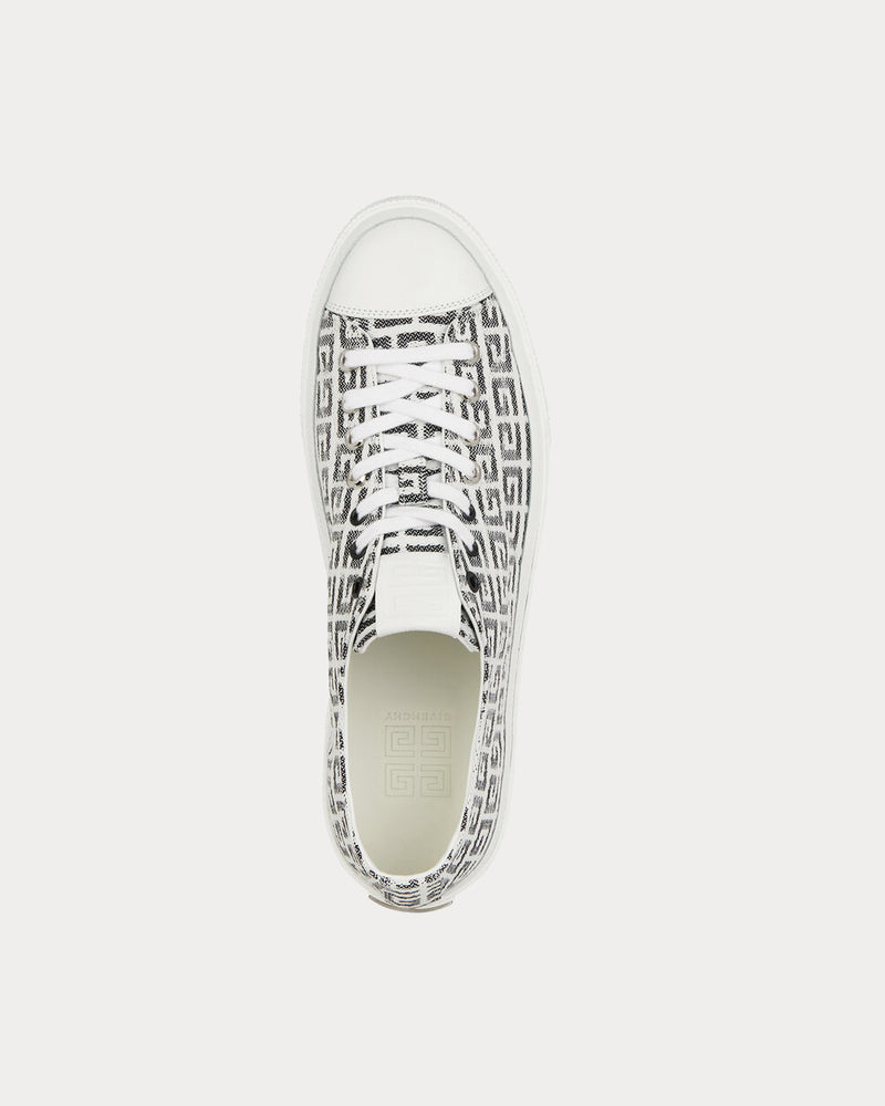 Givenchy Sneakers City in 4G Jacquard Black & White Low Top Sneakers - 3