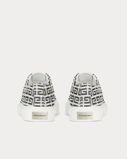 Givenchy Sneakers City in 4G Jacquard Black & White Low Top Sneakers - 4