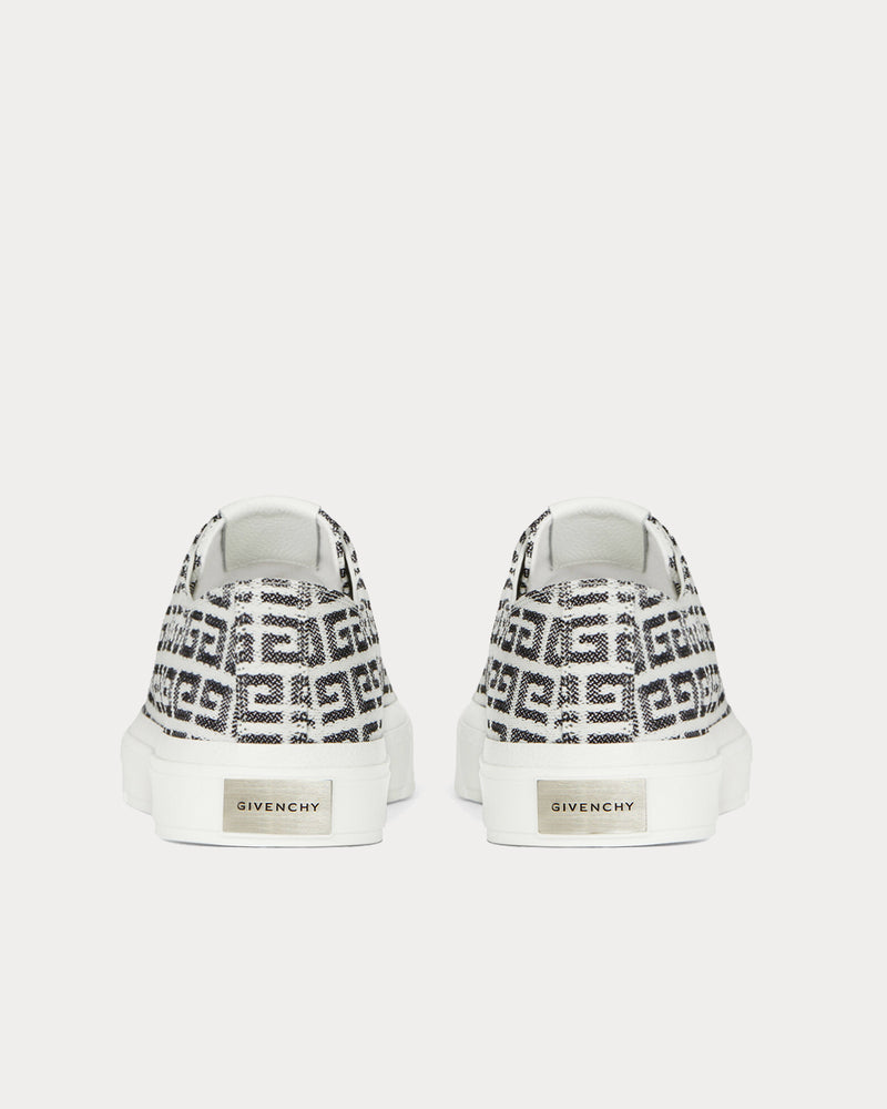 Givenchy Sneakers City in 4G Jacquard Black & White Low Top Sneakers - 4