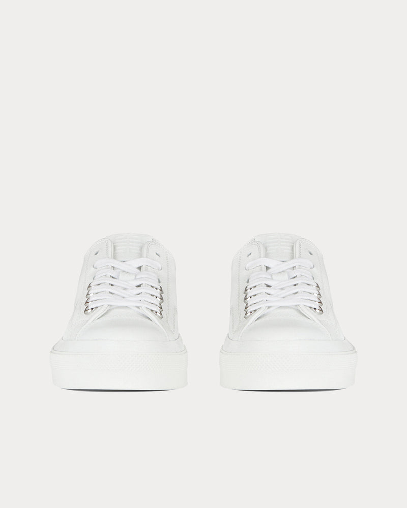 Givenchy Sneakers City in Grained Leather White Low Top Sneakers - 2