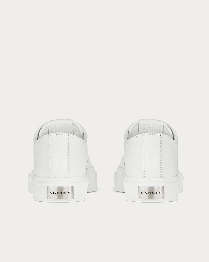 Givenchy Sneakers City in Grained Leather White Low Top Sneakers - 3