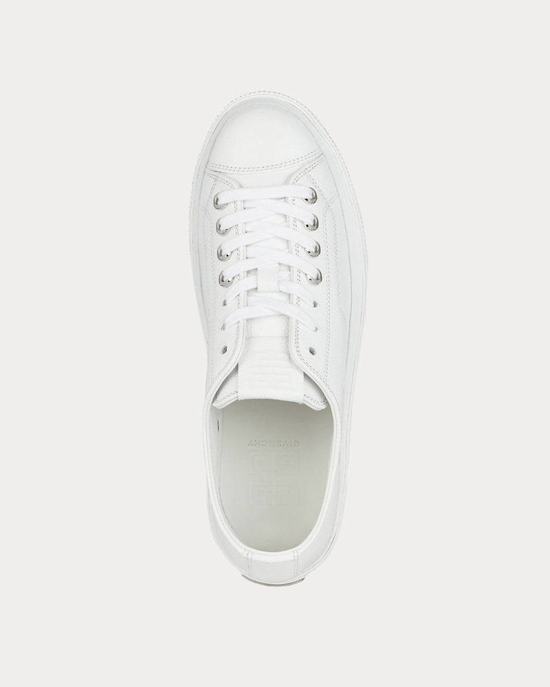 Givenchy Sneakers City in Grained Leather White Low Top Sneakers - 4
