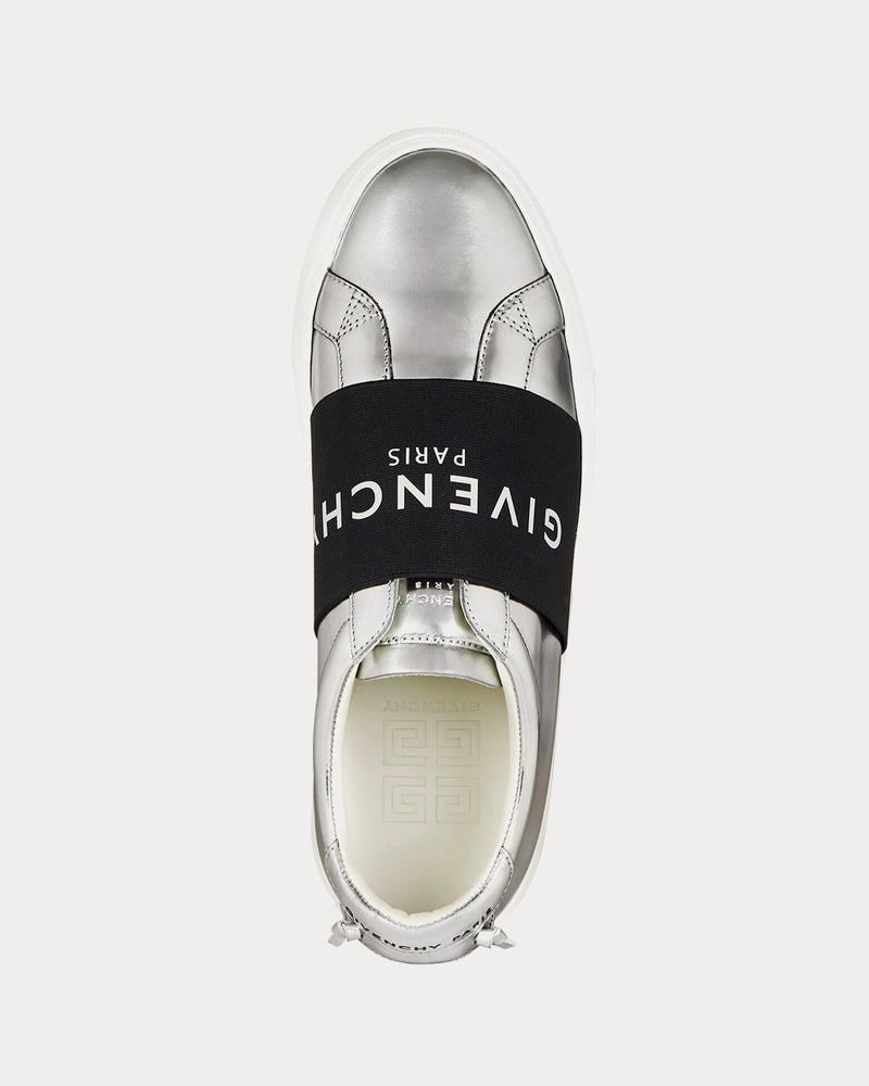 Givenchy Mirror Effect Webbing Silver Low Top Sneakers - 3
