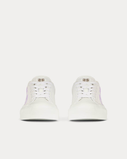 Givenchy x Josh Smith City Sport in 4G Printed Leather White / Lilac Low Top Sneakers - 3
