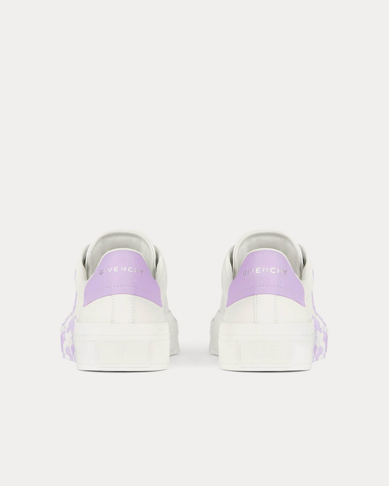Givenchy x Josh Smith City Sport in 4G Printed Leather White / Lilac Low Top Sneakers - 4