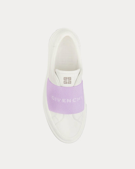 Givenchy City Sport White / Lilac Slip On Sneakers - 2