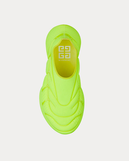 Givenchy TK-360+ Knit Fluo Yellow / White Slip On Sneakers - 2