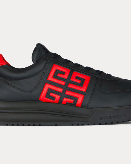 Givenchy Men's G4 Leather Black / Red Low Top Sneakers