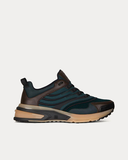 Givenchy GIV 1 Leather & Mesh Green / Brown Low Top Sneakers - 1