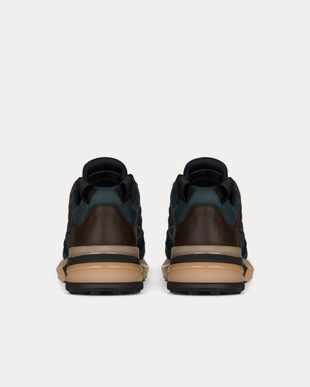 Givenchy GIV 1 Leather & Mesh Green / Brown Low Top Sneakers - 4