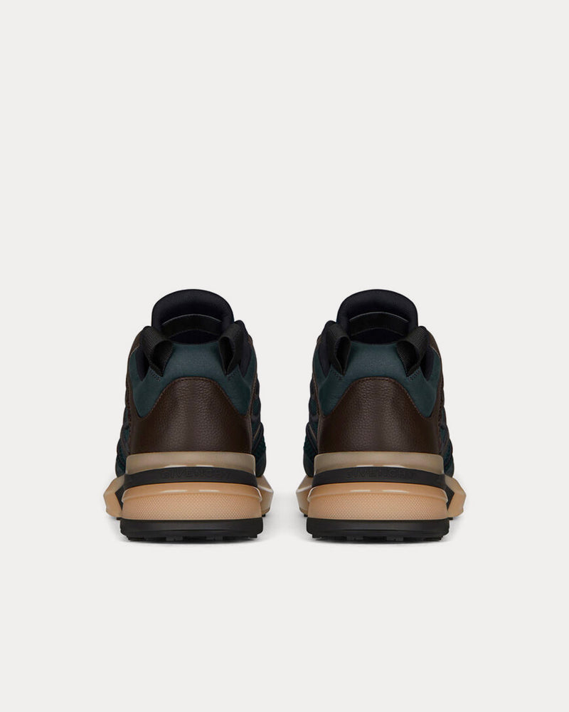 Givenchy GIV 1 Leather & Mesh Green / Brown Low Top Sneakers - 4